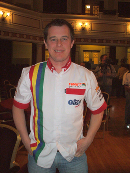 John McGuinness in his new team colours at Monday's official launch party